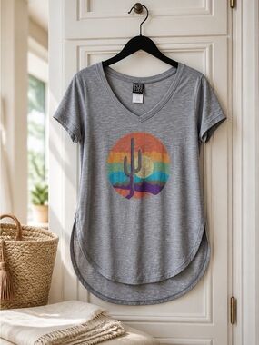 Modern Lux Gray Cactus Graphic Tee